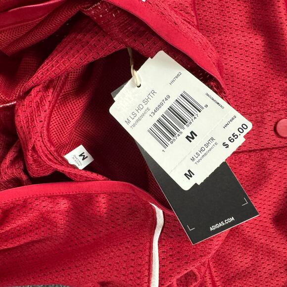 Adidas Indiana Hoosiers Red Hoodie Mesh Mens Size M Football Basketball HN7662 - Picture 8 of 11